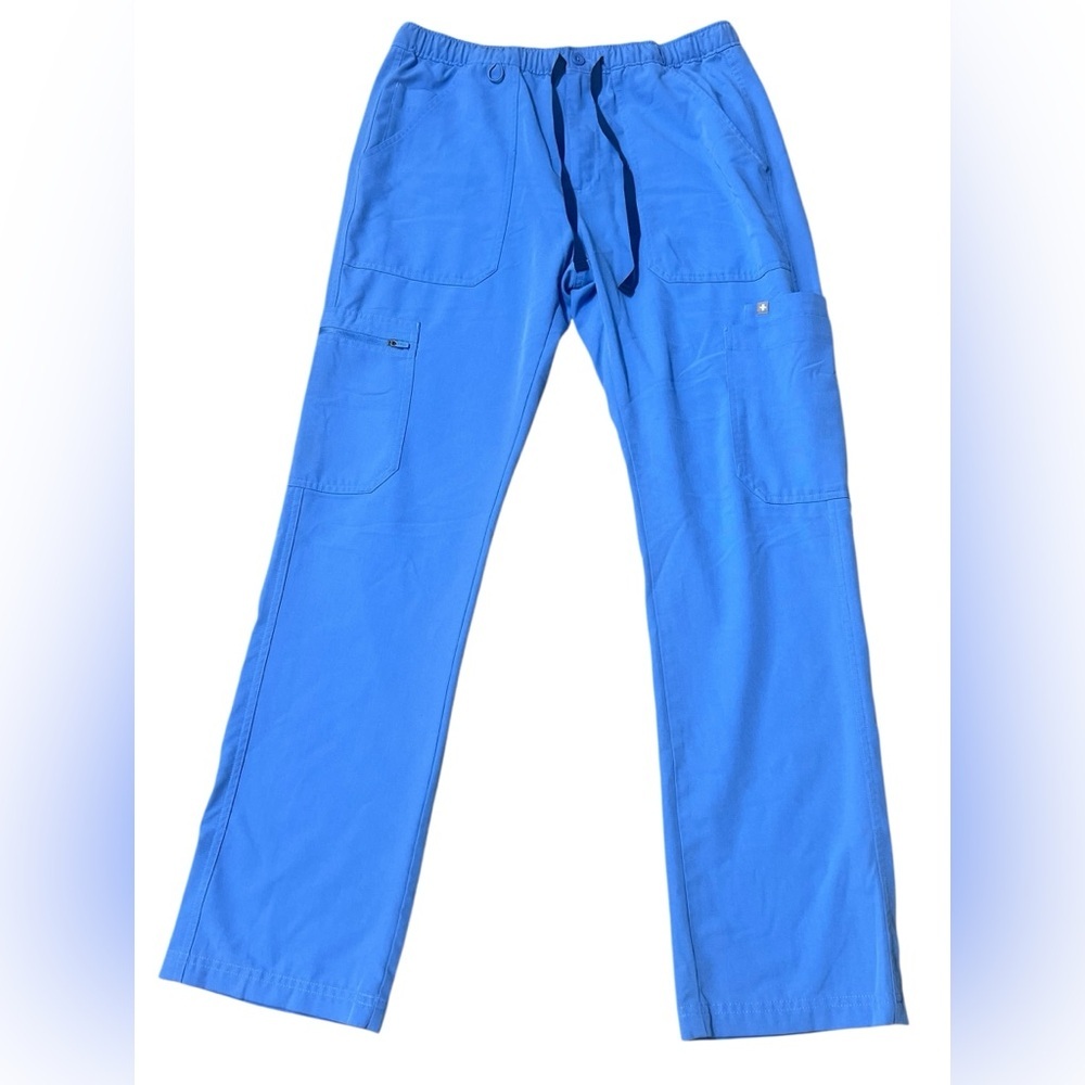 Figs men’s technical series TM3001 blue Cairo cargo drawstring waist scrub pant